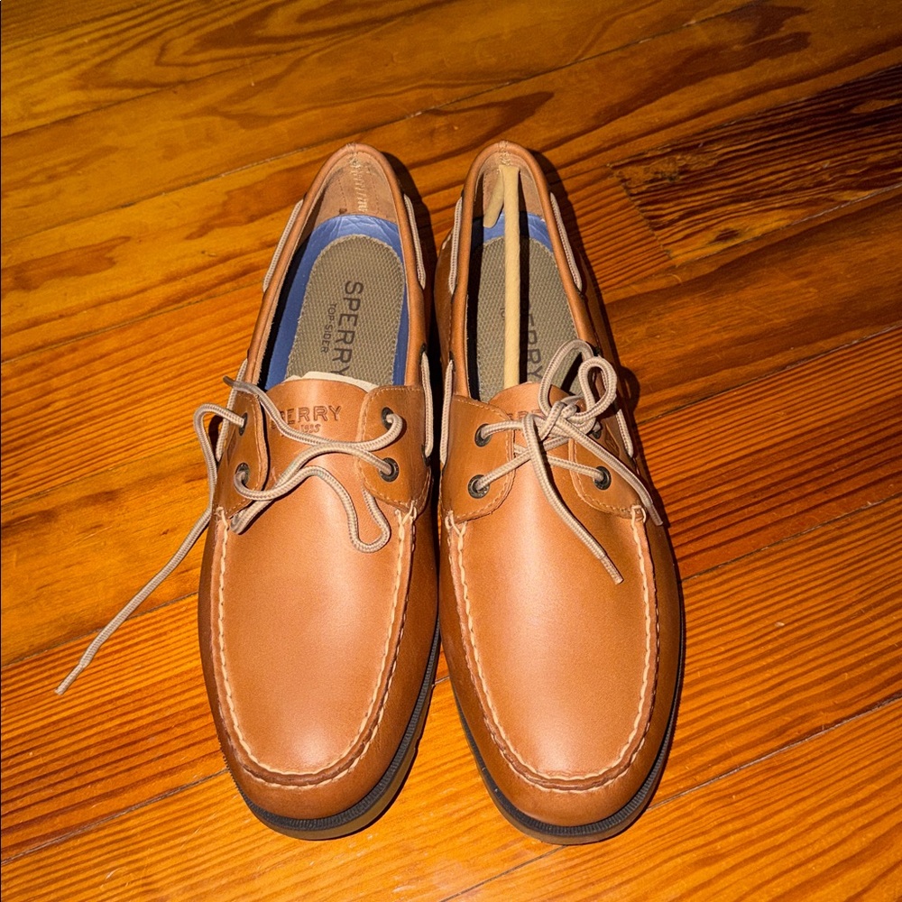 Brand New Men’s Sperry Top-Sider Leeward 2 Eye Boat Shoe Size 12 Classic Brown